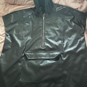 Black Faux letter hooded dress.  It is 2x.  I only worn the dress once.